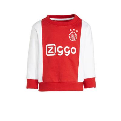 Ajax Ajax baby sweater met logo wit/rood Ajax Ajax baby sweater met logo wit/rood