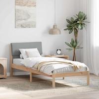Bedframe Bruin en lichtgrijs 75 x 190 cm Massief grenenhout - thumbnail