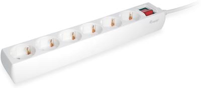 Equip 245552 6-outlet power strip with switch, 6x ac outlet(s) indoor, type f, 1.5 mm², 1.5 m