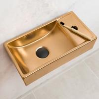 Fontein Rechts BWS Ruby 40x22 cm Mat Rose Goud - thumbnail