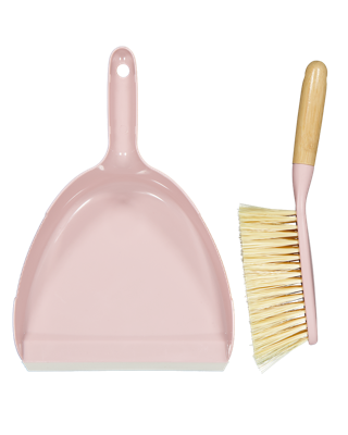 Stoffer en blik - Roze Stoffer en blik - Roze