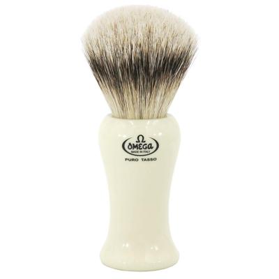 Omega scheerkwast 100% super badger crème handvat 12,5cm