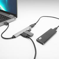 ACT AC6325 USB-A Hub | 3x USB-A 2.0 (480Mbps) | 1x USB-A 3.0 (5Gbps) | Aluminium | Kabellengte 18cm - thumbnail
