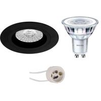 Philips LED Spot Set GU10 - Mat Zwart - 4.6W - 4000K Natuurlijk Wit - thumbnail