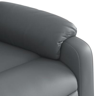 Fauteuil verstelbaar kunstleer grijs