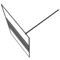 Inloopdouchewand 115x195 cm transparant ESG-glas zwart - thumbnail