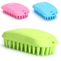Nobleza Rubber borstel voor hond en kat - thumbnail