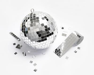 Mozaieksteentjes folia zilver zelfklevend 10x10mm