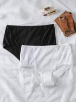 Set van 2 zwangerschapsslips met hoge taille en kant ENVIE DE FRAISE zwart - thumbnail