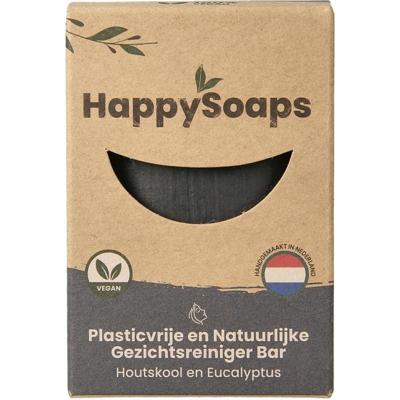 HappySoaps Gezichtsreiniger Bar Houtskool en Eucalyptus 70gr