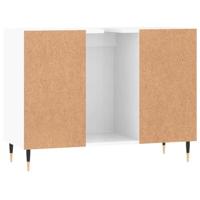 Badkamerkast 80x33x60 cm bewerkt hout hoogglans wit - thumbnail