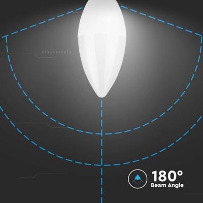 V-TAC 2142151 LED-lamp Energielabel F (A - G) E14 Kaars 4.50 W = 40 W Warmwit (Ø x h) 36.5 mm x 100 mm 1 stuk(s)