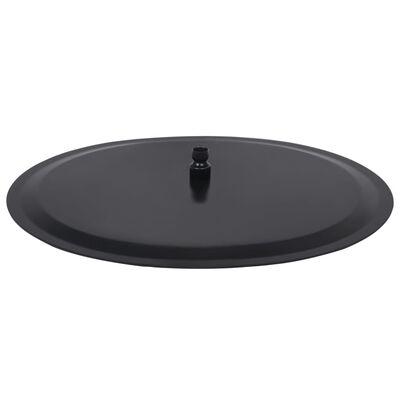 VidaXL Regendouchekop rond 50 cm roestvrij staal zwart