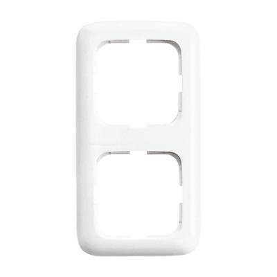 Busch-Jaeger 2-voudig afdekraam wit glans 2512-214 Busch-Jaeger 2-voudig afdekraam wit glans 2512-214