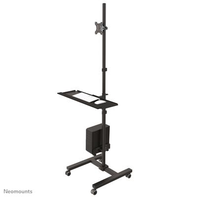 Neomounts FPMA-MOBILE1700 PC/monitor-trolley Aantal monteerbare displays: 1 Display(s) 25,4 cm (10) - 81,3 cm (32) Zwart Zwenkbaar, Roteerbaar, Kantelbaar, In