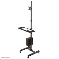 Neomounts FPMA-MOBILE1700 PC/monitor-trolley 1 stuks 25,4 cm (10) - 81,3 cm (32) Zwart Zwenkbaar, Roteerbaar, Kantelbaar - thumbnail