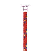 VidaXL Boottouw 2 mm 100 m polypropyleen rood - thumbnail