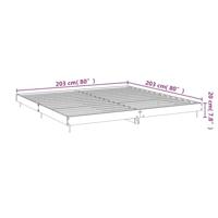 Bedframe massief hout zwart 200x200 cm - thumbnail