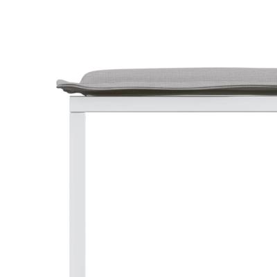 Tuinkrukken 4 st met kussens staal en textileen wit Tuinkrukken 4 st met kussens staal en textileen wit