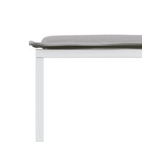 Tuinkrukken 4 st met kussens staal en textileen wit - thumbnail