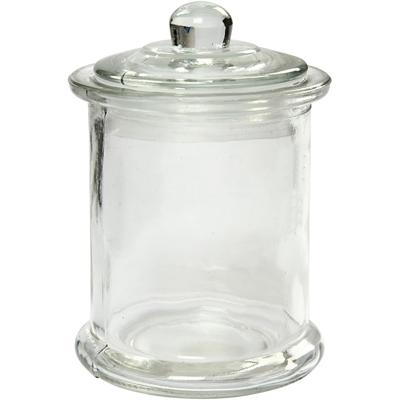 Creativ Company Pot met deksel, h: 14,5 cm, d 8 cm, 10 stuk/ 1 doos