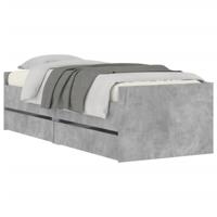 Bedframe met lades betongrijs 90x190 cm - thumbnail