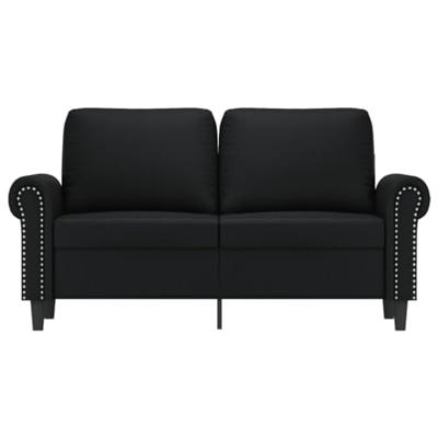 Tweezitsbank 120 cm kunstleer zwart