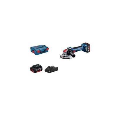 Bosch Blauw GWX 18V-7 Professional 18V Accu Haakse slijpmachine X-LOCK set (2x 4,0Ah) in L-Boxx - 06019H9105
