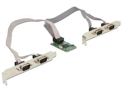 Delock 95243 Mini PCIe-kaart > 4 x seriële RS-232