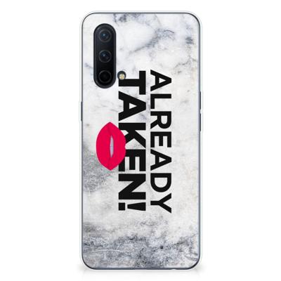 OnePlus Nord CE 5G | Siliconen hoesje | met naam Already Taken White OnePlus Nord CE 5G | Siliconen hoesje | met naam Already Taken White