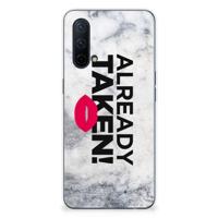 OnePlus Nord CE 5G | Siliconen hoesje | met naam Already Taken White - thumbnail