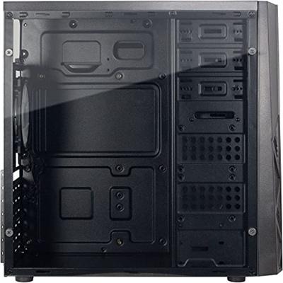 Inter-Tech b-02 rgb midi tower behuizing (zwart | 3x usb-a | rgb | window)