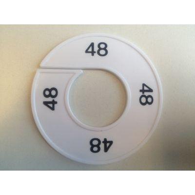 Maatring wit/zwart 48