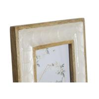 Fotolijsten Home ESPRIT Wit Natuurlijk Parelmoer Mangohout Modern 21,5 x 2 x 27 cm - thumbnail