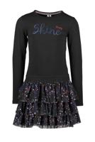 B.Nosy jurk met all over print zwart - thumbnail