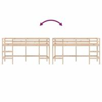 Kinderhoogslaper met ladder 80x200 cm massief grenenhout - thumbnail