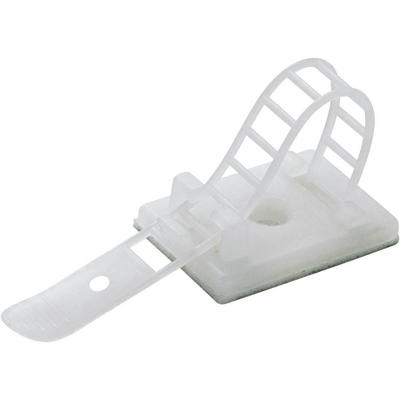 TRU COMPONENTS WCT-64 Bevestigingssokkel Zelfklevend, Schroefbaar 1206770 Bundel-Ø (bereik) 16 mm (max) Met bevestigingsbinder Zwart 25 stuk(s)