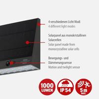 Brennenstuhl Solar LED-spot met infrarood bewegingsmelder | SOL 1000 Plana | 1000lm | IP54 - 1173740002 - thumbnail