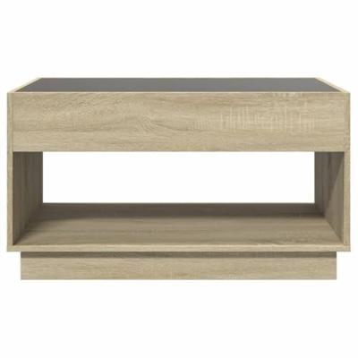 Salontafel met Infinity LED 90x50x50 cm sonoma eikenkleurig