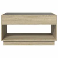 Salontafel met Infinity LED 90x50x50 cm sonoma eikenkleurig - thumbnail