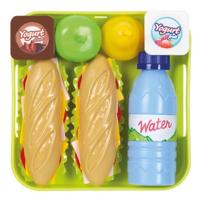 Ecoiffier 100% chef sandwich set met dienblad - thumbnail