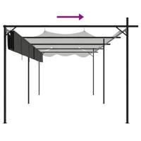 Pergola met uitschuifbaar dak 589x292x230 antracietkleurig - thumbnail