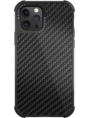 Black Rock Robust Real Carbon Backcover Apple iPhone 12, iPhone 12 Pro Zwart - thumbnail