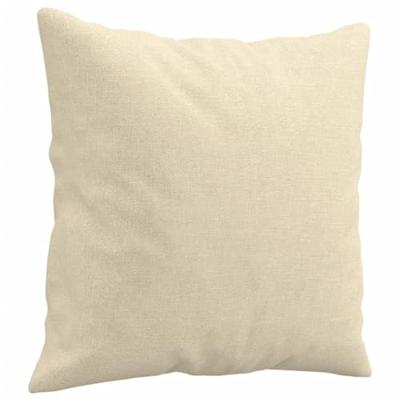 2-delige Loungeset met kussens stof crèmekleurig