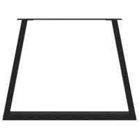 Eettafelpoten 2 st V-vormig 90x(72-73,3) cm staal zwart - thumbnail