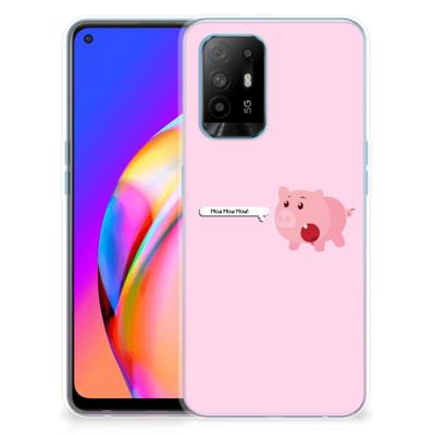 OPPO A94 5G | Reno5 Z Telefoonhoesje met Naam Pig Mud OPPO A94 5G | Reno5 Z Telefoonhoesje met Naam Pig Mud