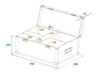 Roadinger ROADINGER Flightcase 4 x LED CBB-2 COB Bar