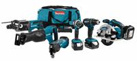 Makita DLX6038T Accu Combiset 6-delig 18V 5.0Ah in Trolley Tas - thumbnail
