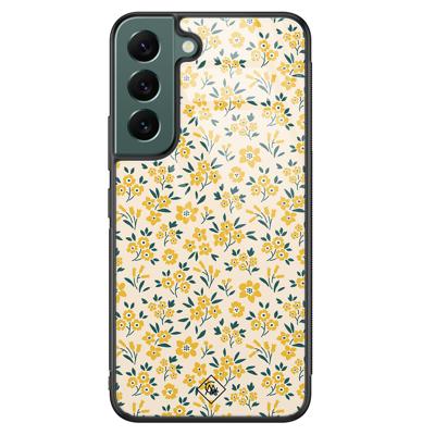 Samsung Galaxy S22 Plus glazen hardcase - Yellow garden Samsung Galaxy S22 Plus glazen hardcase - Yellow garden