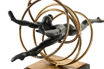 Decoratieve figuren DKD Home Decor Zwart Gouden Metaal Hars Modern (36 x 14 x 29,5 cm) Decoratieve figuren DKD Home Decor Zwart Gouden Metaal Hars Modern (36 x 14 x 29,5 cm)